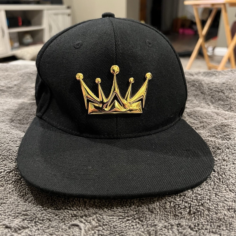Kings Crown Black Cap R2TS SnapBack